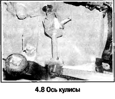 8. Удалите ось кулисы (смотрите фотографию),…