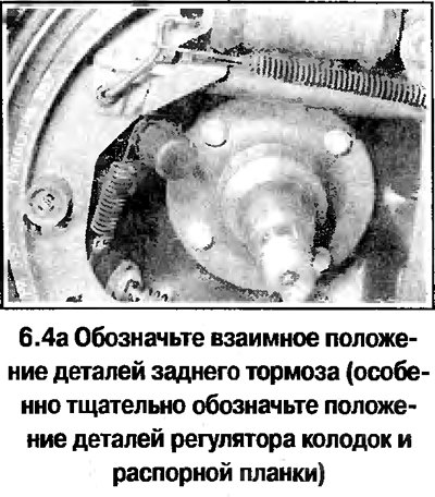 4. Дальнеший порядок снятия колодок…