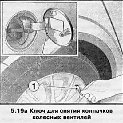 19. Снимите с вентиля накачки колеса защитный…