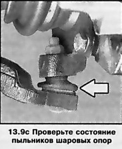 9. Визуально проверьте компоненты подвески и…