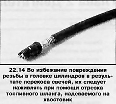14. Вручную наживите одну из новых свечей в…