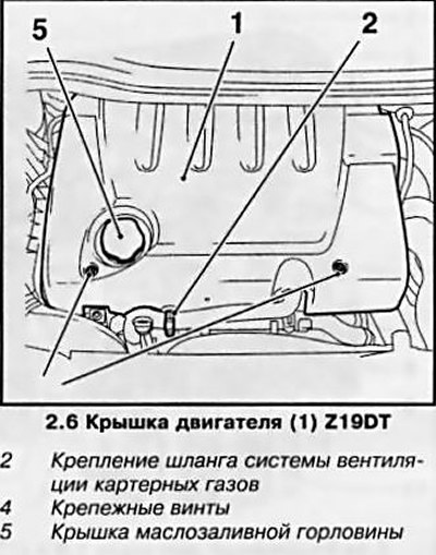 6. На данном двигателе для крепления крышки…
