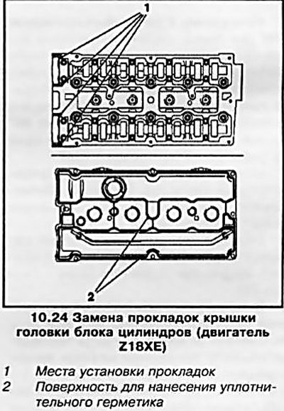 24. Перед установкой крышки головки цилиндров…
