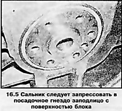 5. Смажьте уплотнительные губки нового сальника…