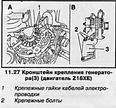 27. Отпустите 2 крепежные гайки (см. сопр.…