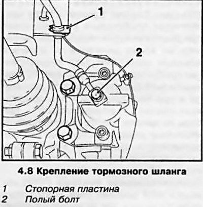 8. Высвободите шланг из держателя на…