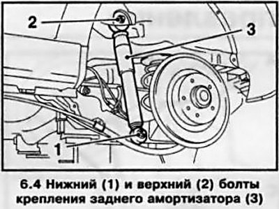 4. Выверните нижний, а затем верхний болты…