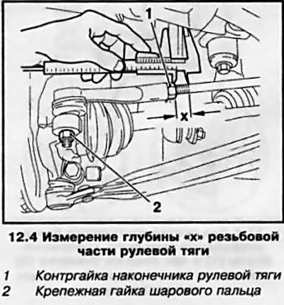 4. Измерьте длину свободной резьбовой части тяги…