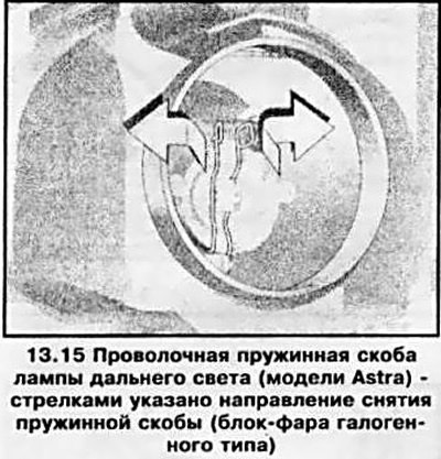 15. Снимите крышку лампы дальнего света,…