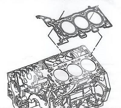 5. Снять и отправить в утиль прокладку головки блока цилиндров.