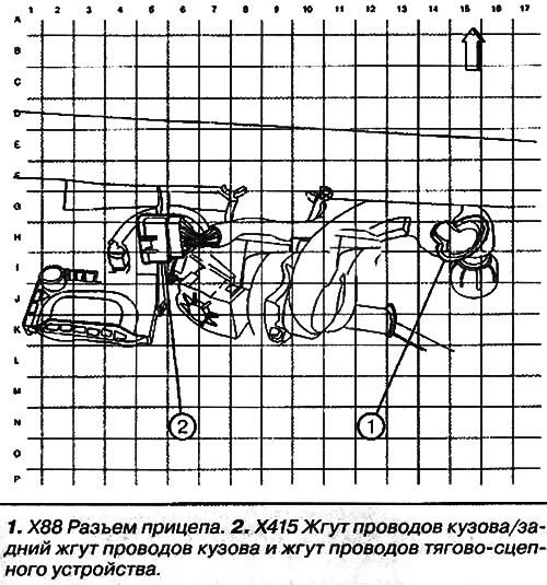 Жгут проводов тягово-сцепного устройства
