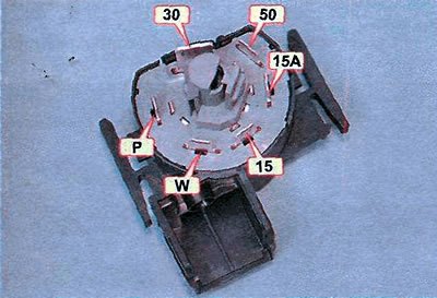 Контактная группа замка зажигания Опель Вектра В, Омега В, Астра