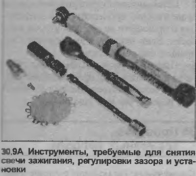 9. Чтобы установить зазор, измерьте его щупом,…
