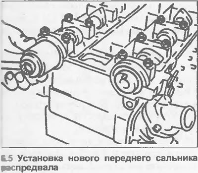 5. Поверните распредвал, пока ориентир…
