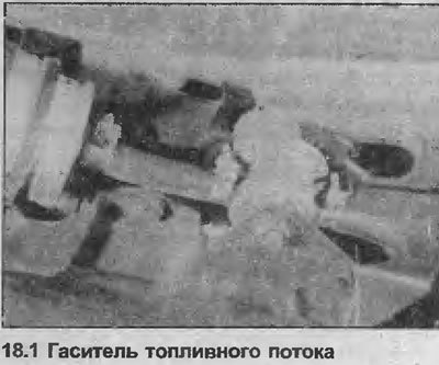 1. Гаситель топливного потока расположен на…