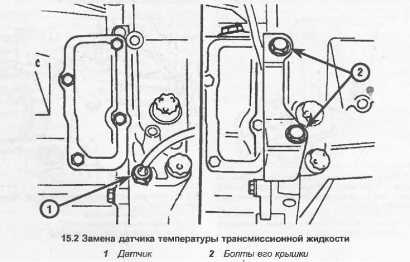 2. Открутите болты крышки датчика, расположенного…