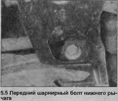 5. Открутите и снимите два шарнирных болта,…