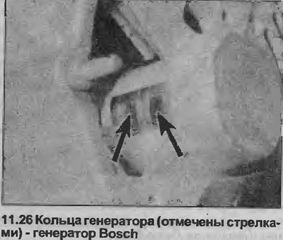 26. Проверьте состояние колец генератора, если…