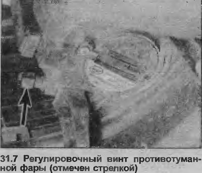 7. Вертикальная регулировка противотуманных фар…
