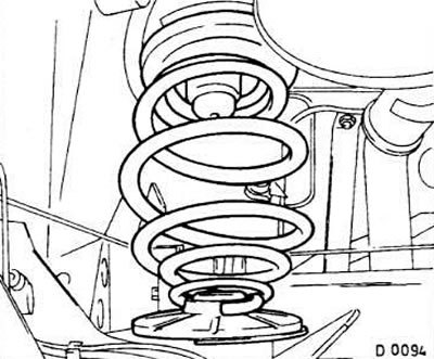 Надавить монтировкой на рычаг у ступицы вниз и…