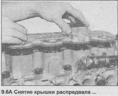 6. Открутите крышку распредвала, снимите…