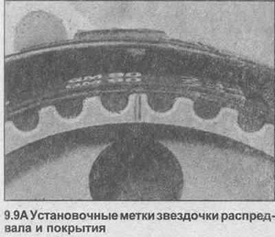 9. Проверните двигатель гаечным ключом за болт…