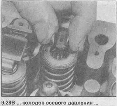 28. Снимите коромысла и колодки осевого давления…