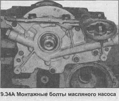 34. Открутите масляный насос, снимите прокладку…