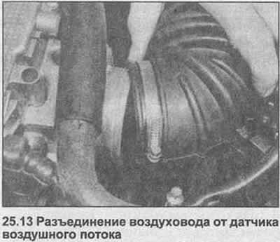 13. Ослабьте скобу, отсоедините воздуховод от…