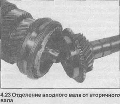 23. Отделите входной вал от вторичного вала…