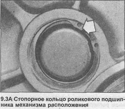 3. Плоскогубцами извлеките стопорное кольцо…