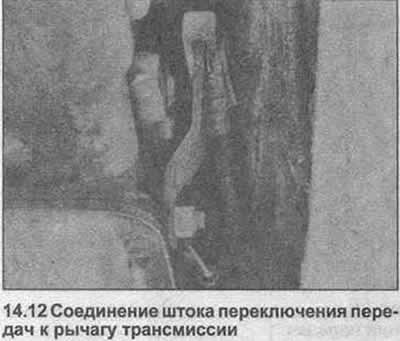 12. Отсоедините шток переключения передач от…