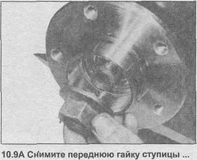 9. Снимите гайку ступицы и отделите ступицу из…