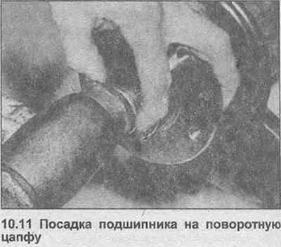 11. Поместите ступицу и пластиковую втулку на…