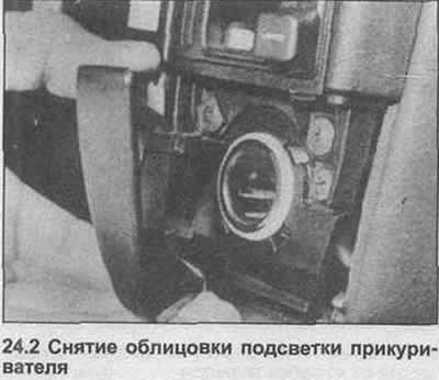 2. Снимите с помощью рычага облицовку подсветки…