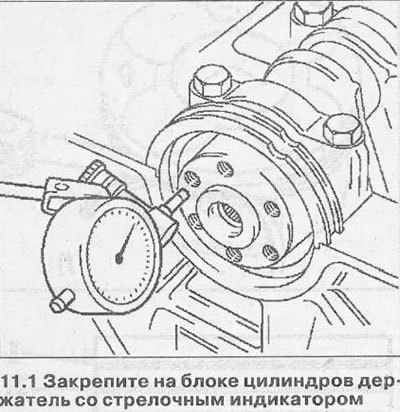 2. Сместите коленчатый вал в продольном…