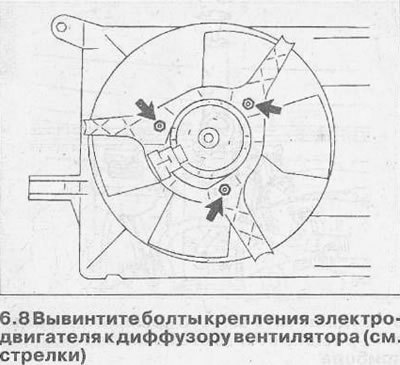 9. Отожмите фиксаторы на валу электродвигателя и…