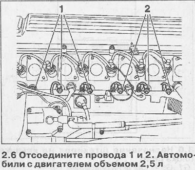 7. Вывинтите свечи накаливания и осмотрите их.