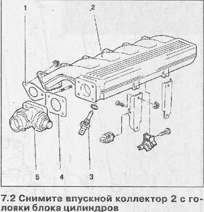 Порядок действий по снятию коллектора следующий: