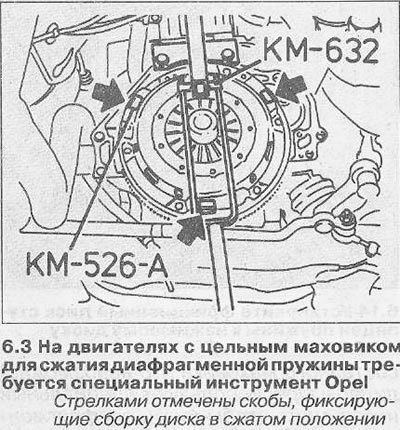 4. Снимите сборку нажимного диска и удалите…