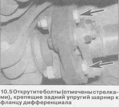6. Подоприте центр карданного вала осевой…