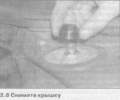 8. Поддерживая стойку, снимите крышку ее верхнего…