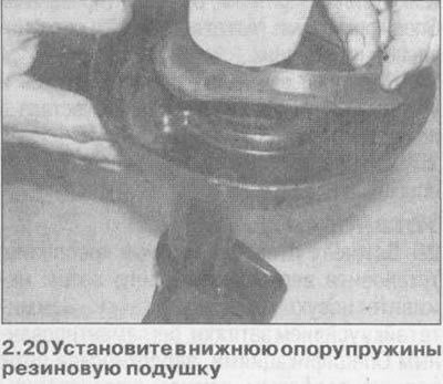 14. Снимите пружину вместе со съемниками.