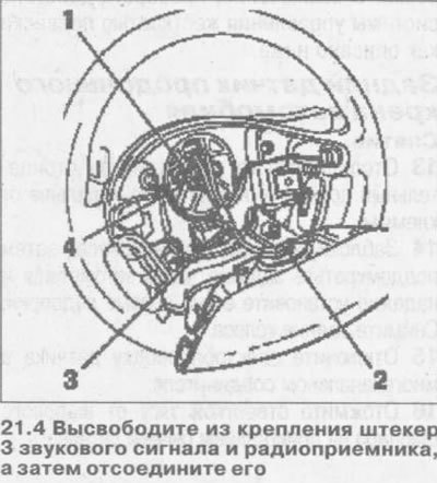 5. Отогните предохранительную пластину 1 и…