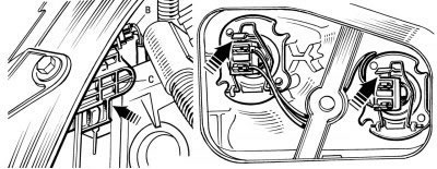 Рис. 1.70. Замена лампы типа Н7