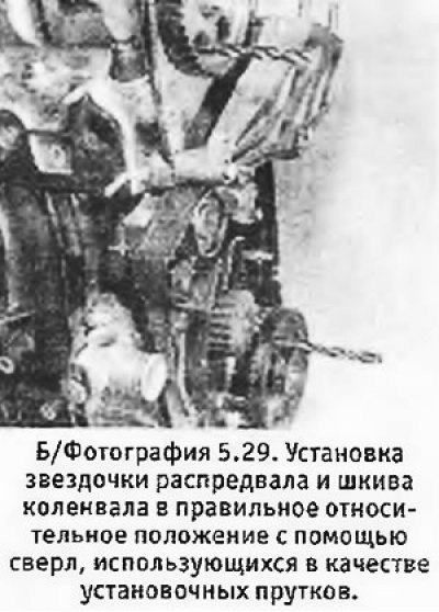 29. Установить ремень на звездочку распредвала,…