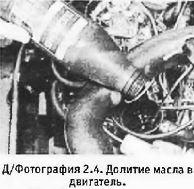 4. В двигатель следует доливать только чистое…