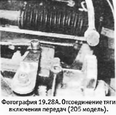 28. Отсоединить тяги механизма переключения…