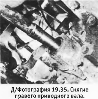 35. Попросить помощника вытянуть правую ступицу…