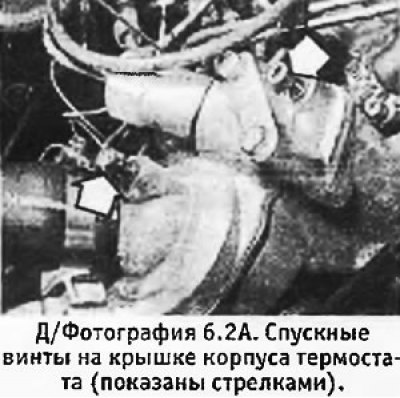 2. Ослабить или снять спускные винты, стоящие на…